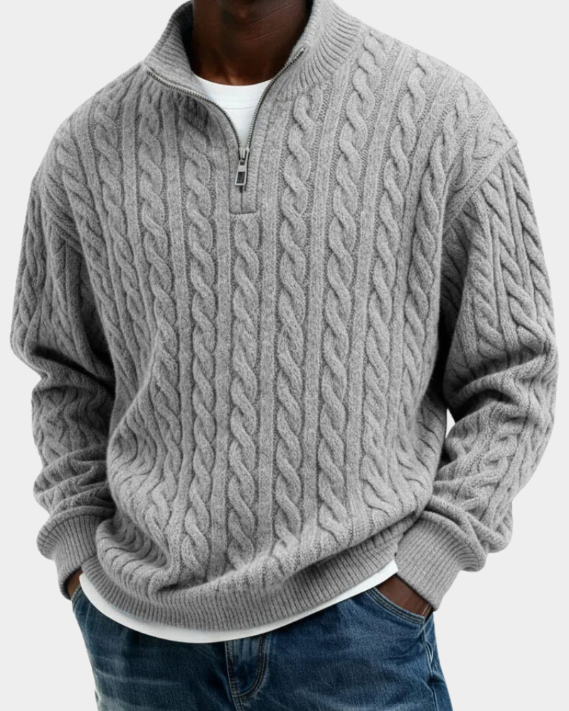 Chris | Klasický svetr s polo zipem