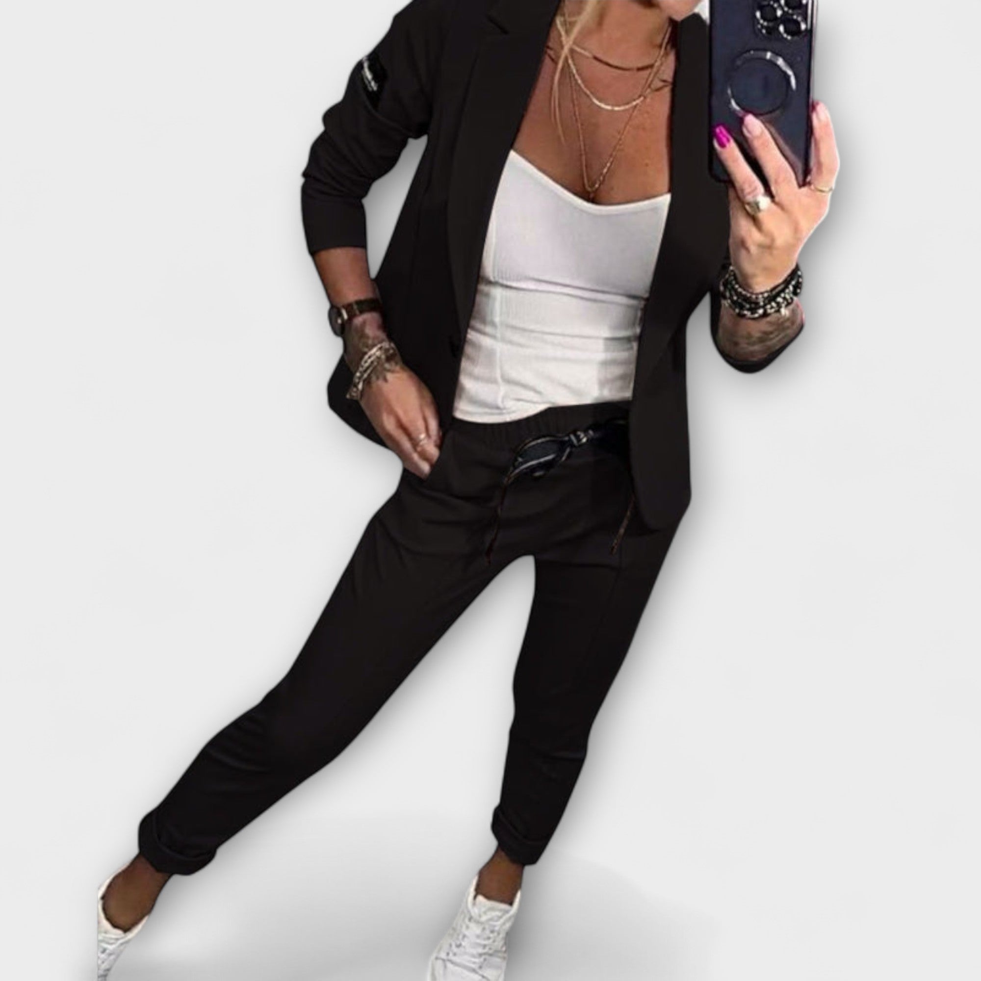 Vionne | Elegantní souprava topu, bundy a kalhot