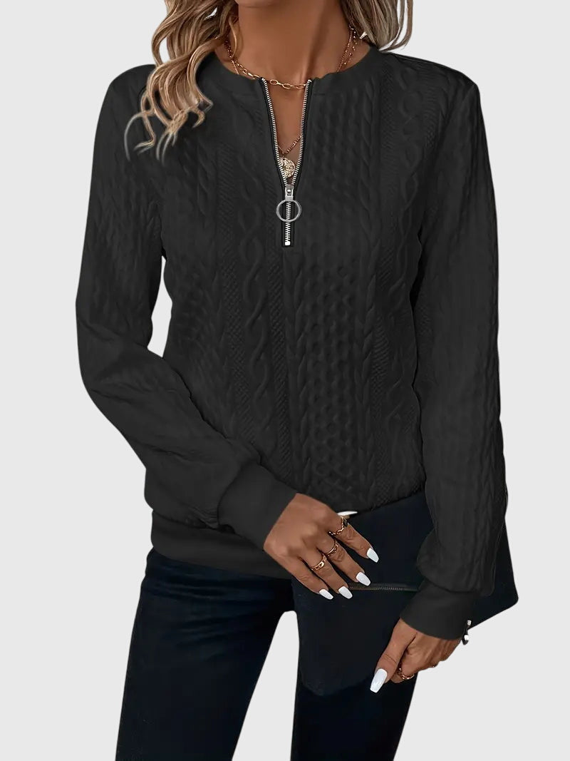 Nora™ | Svetřík s zipem