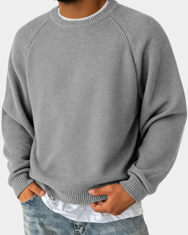 Evander | Jednoduchý svetr s kulatým výstřihem