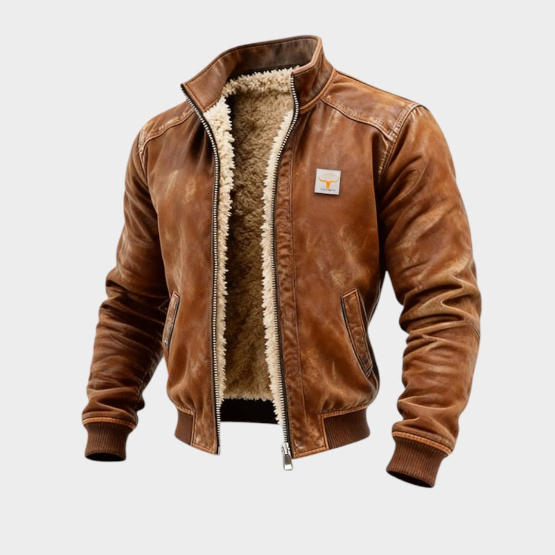 Ricardo™ | Kožená bunda s výrazným designem