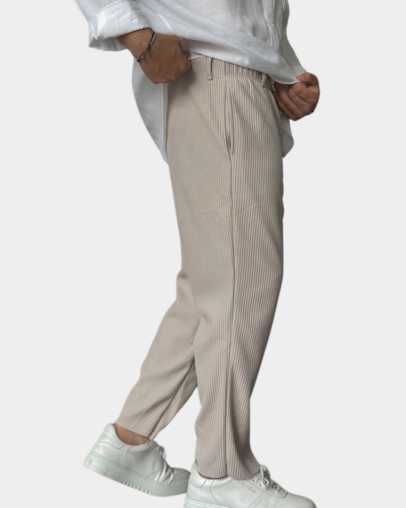 Fredie | Elegantní Žebrované Kalhoty