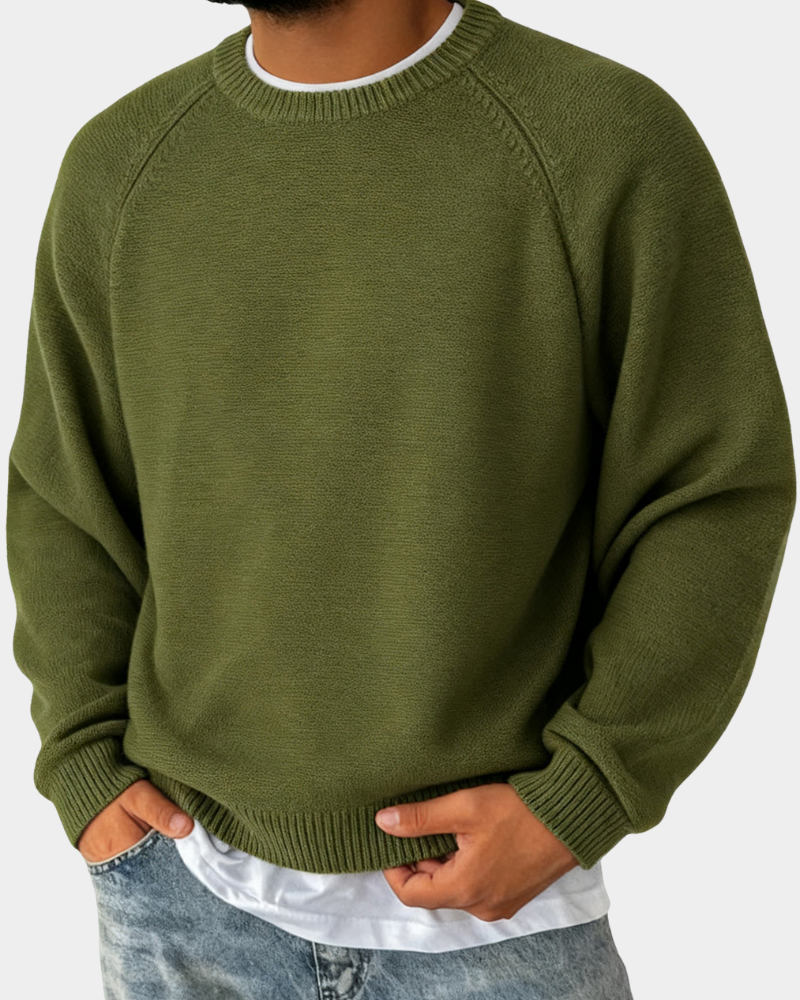 Evander | Jednoduchý svetr s kulatým výstřihem