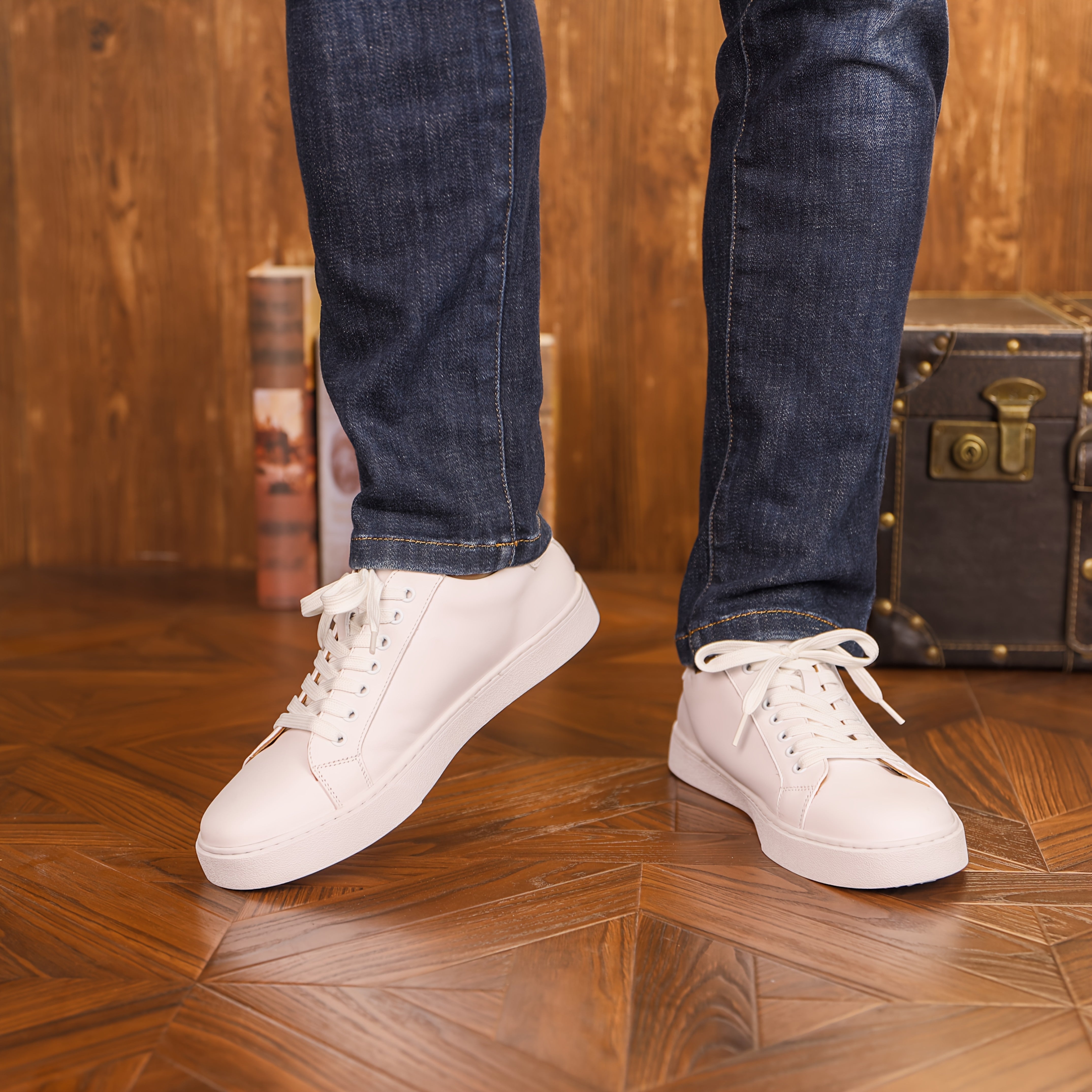 Pánské Kožené Nízké Boty