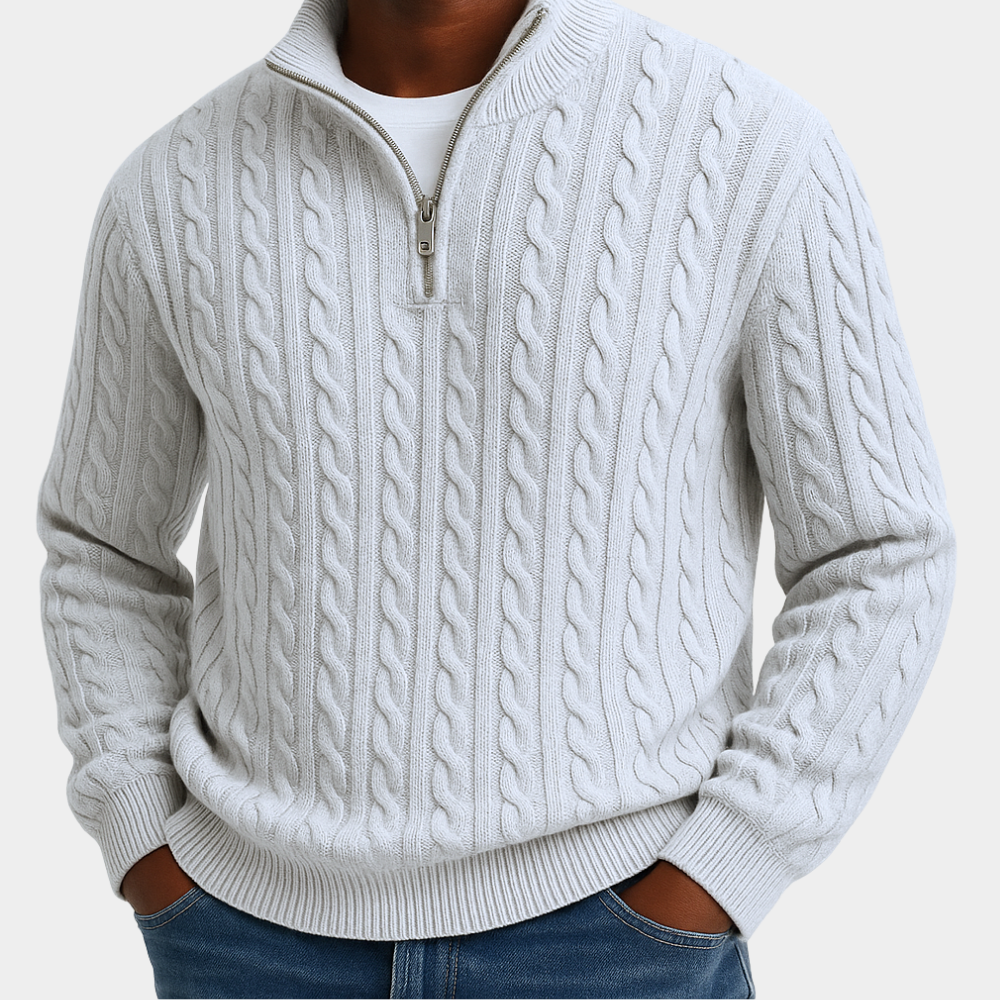 Chris | Klasický svetr s polo zipem