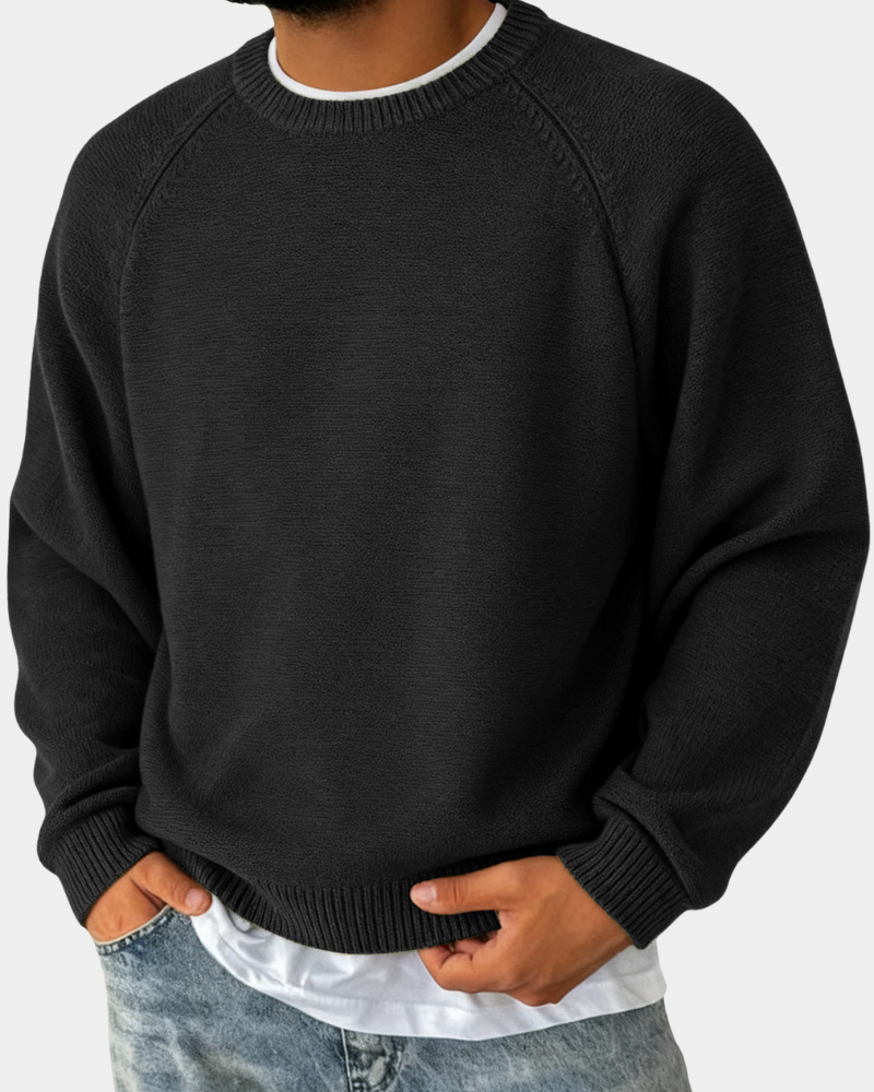 Evander | Jednoduchý svetr s kulatým výstřihem