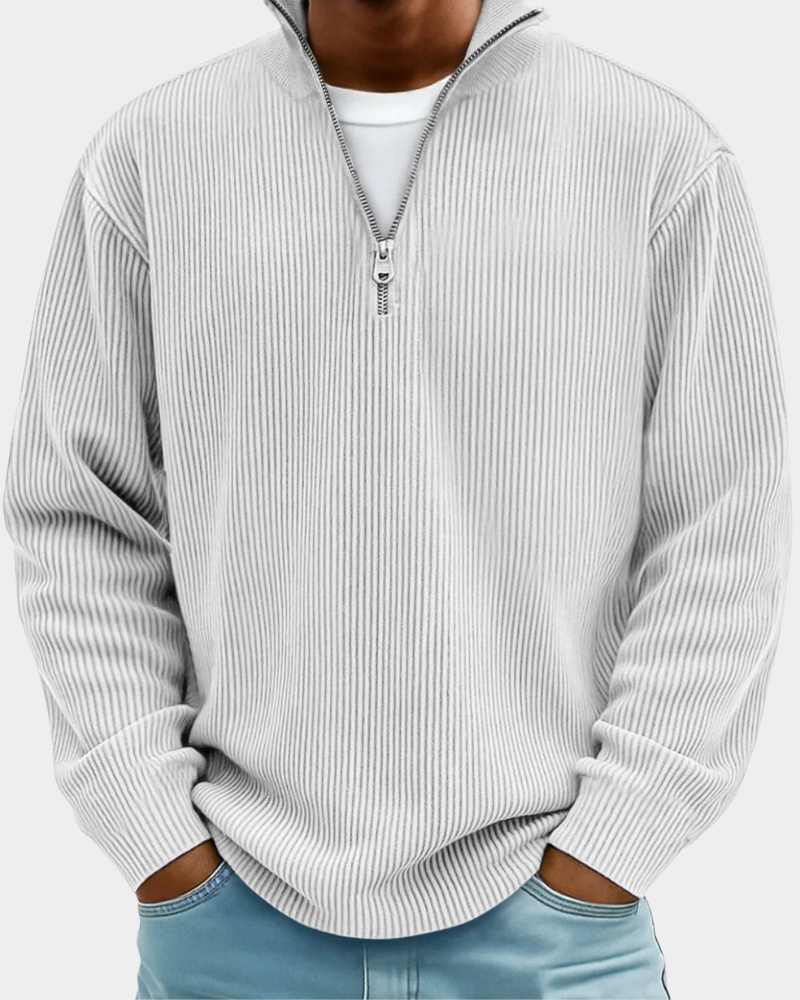 Calix | Trendy Žebrovaný Zip Svetr