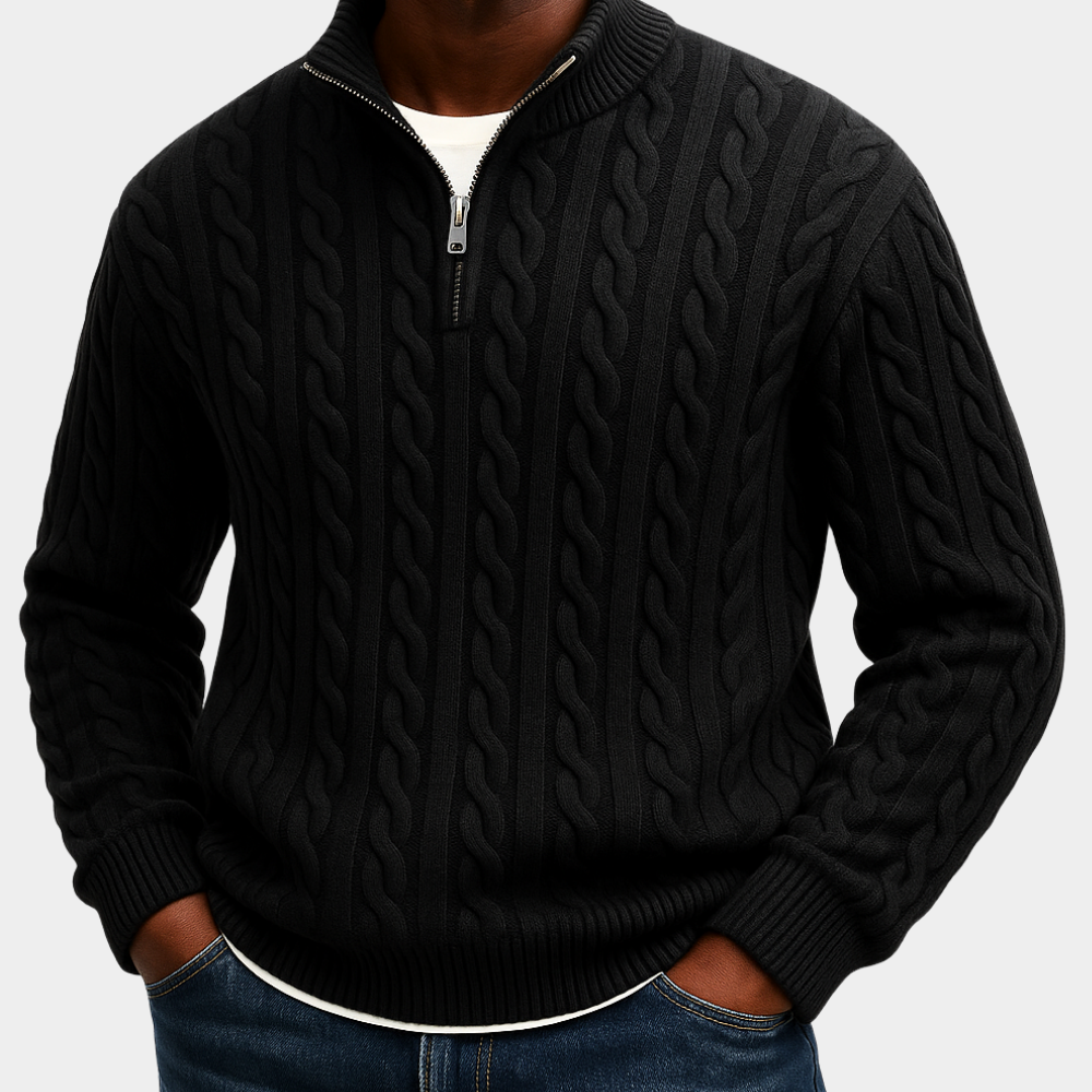 Chris | Klasický svetr s polo zipem