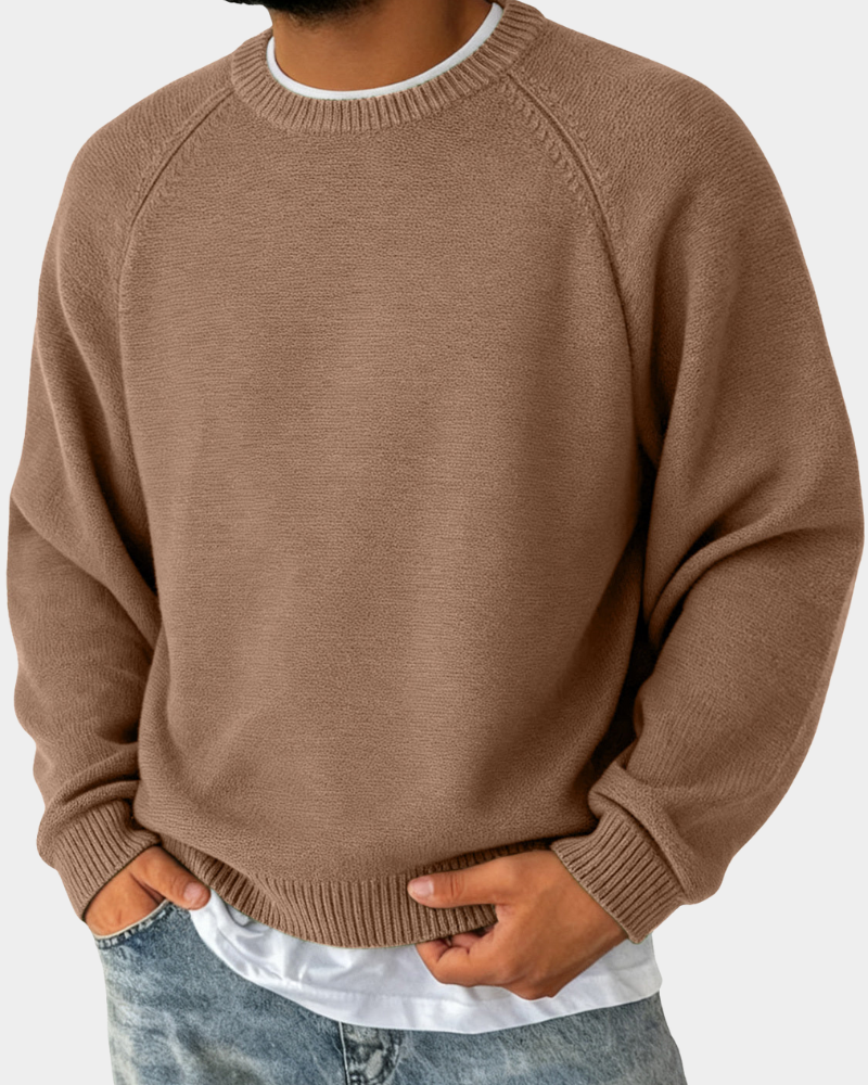 Evander | Jednoduchý svetr s kulatým výstřihem