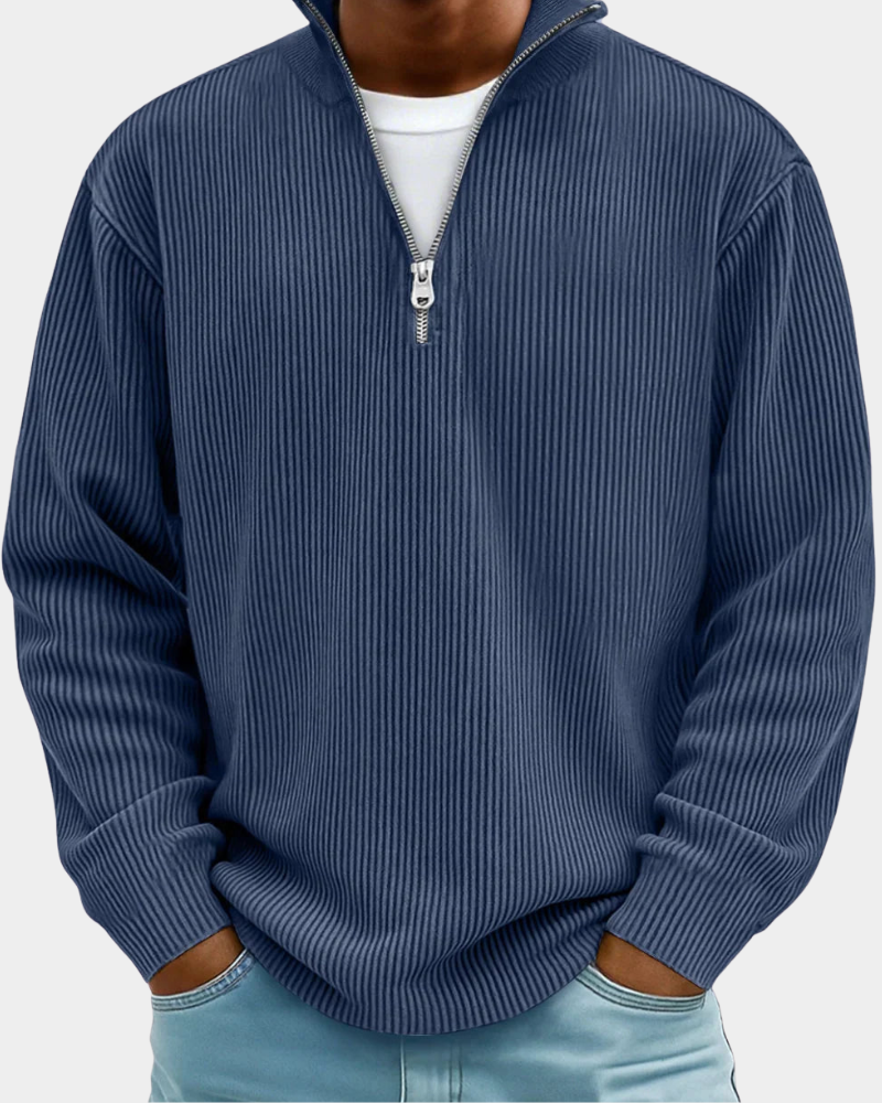 Calix | Trendy Žebrovaný Zip Svetr