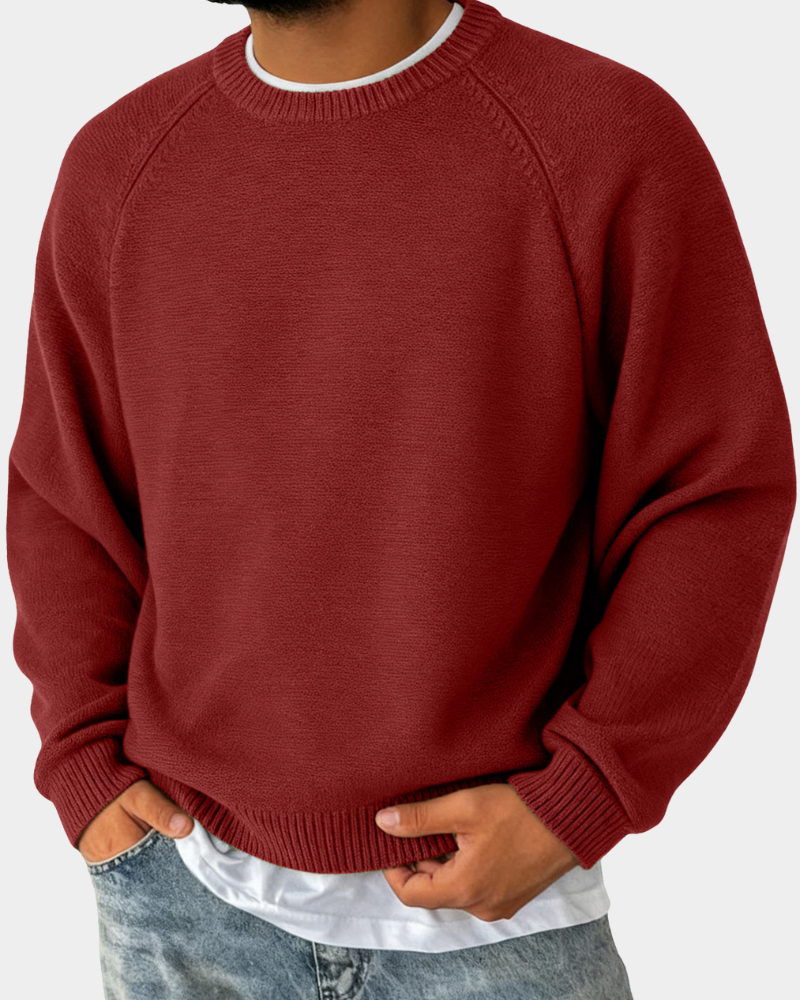 Evander | Jednoduchý svetr s kulatým výstřihem