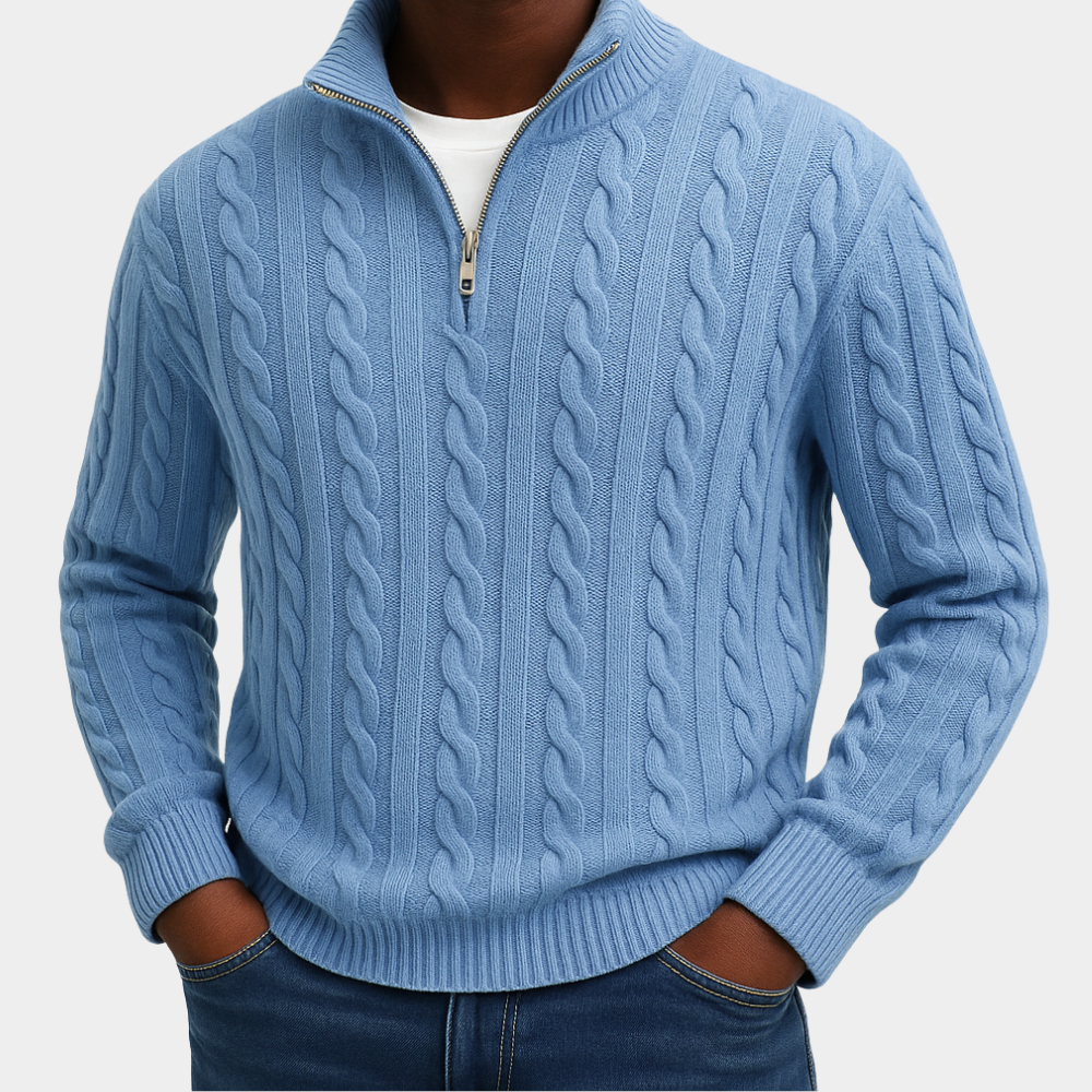 Chris | Klasický svetr s polo zipem