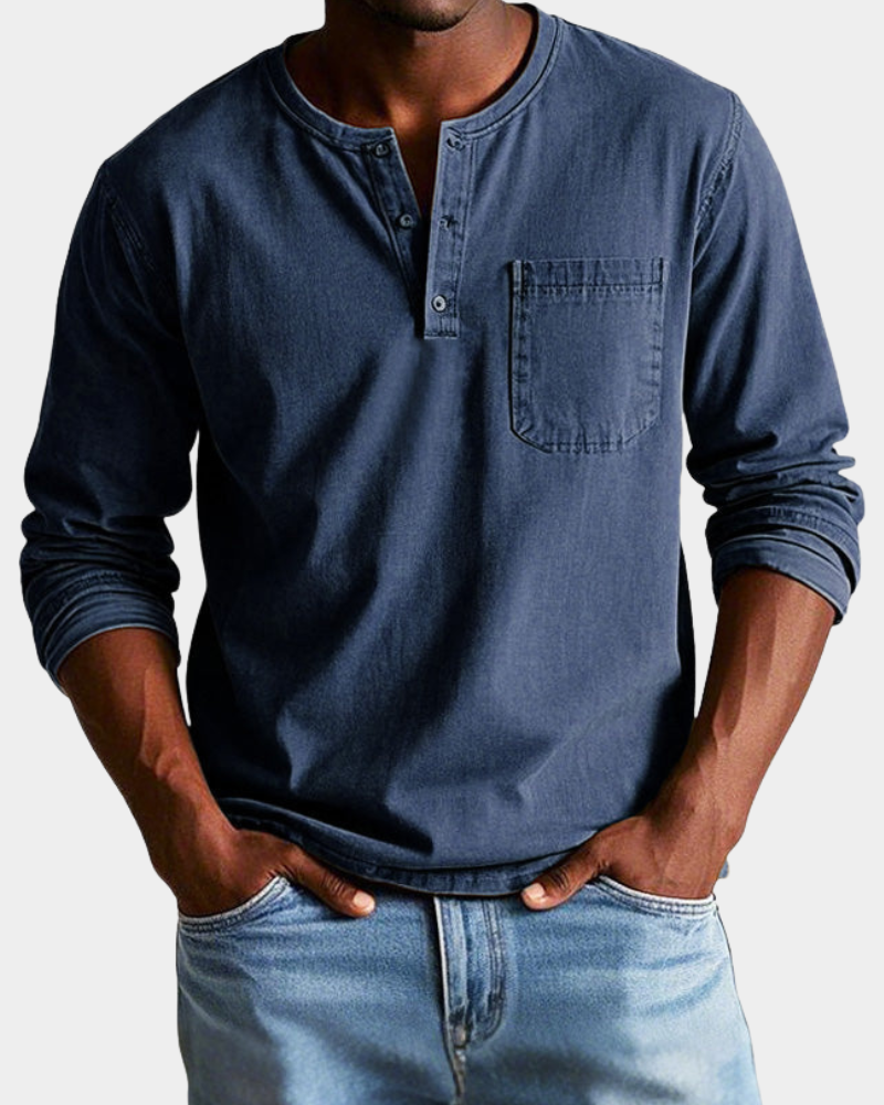 Theodore | Klasická vintage košile s dlouhým rukávem