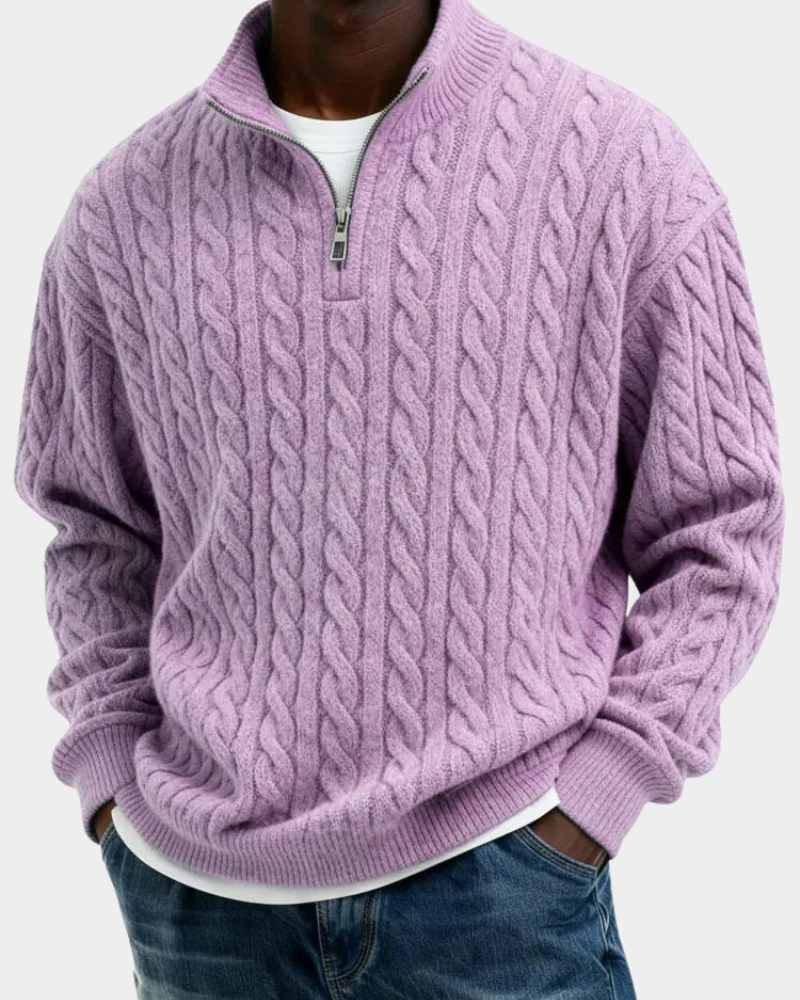 Chris | Klasický svetr s polo zipem