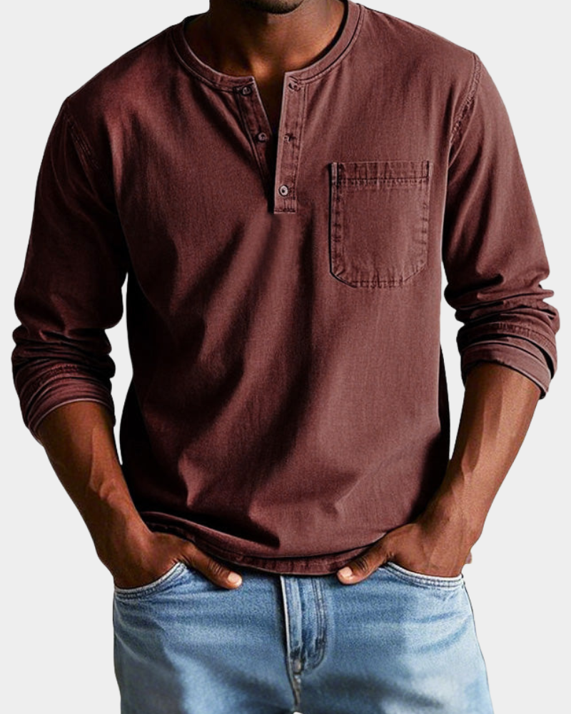 Theodore | Klasická vintage košile s dlouhým rukávem