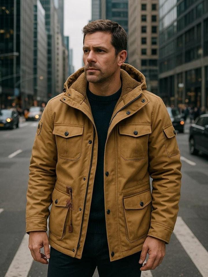 Adrian™ | Bunda bomber z fleecu