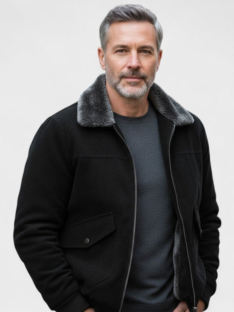 Norbert™ | Bomber bunda s límcem z umělé kožešiny