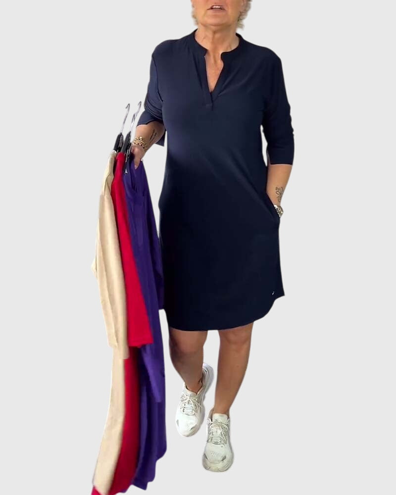 Katherine | Jednoduché šaty s výstřihem do V