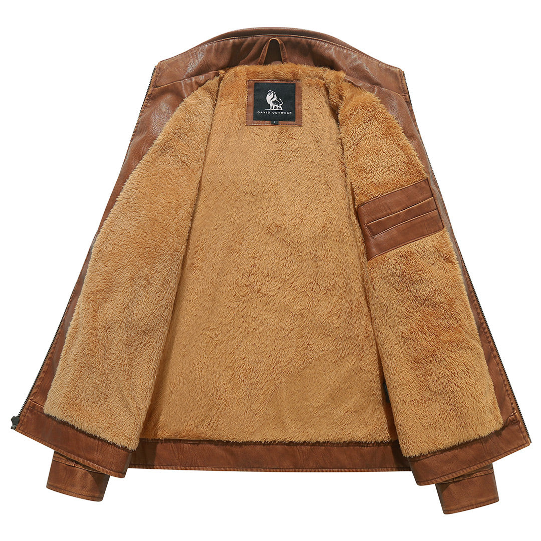 Biker Jacket z Fleece'u