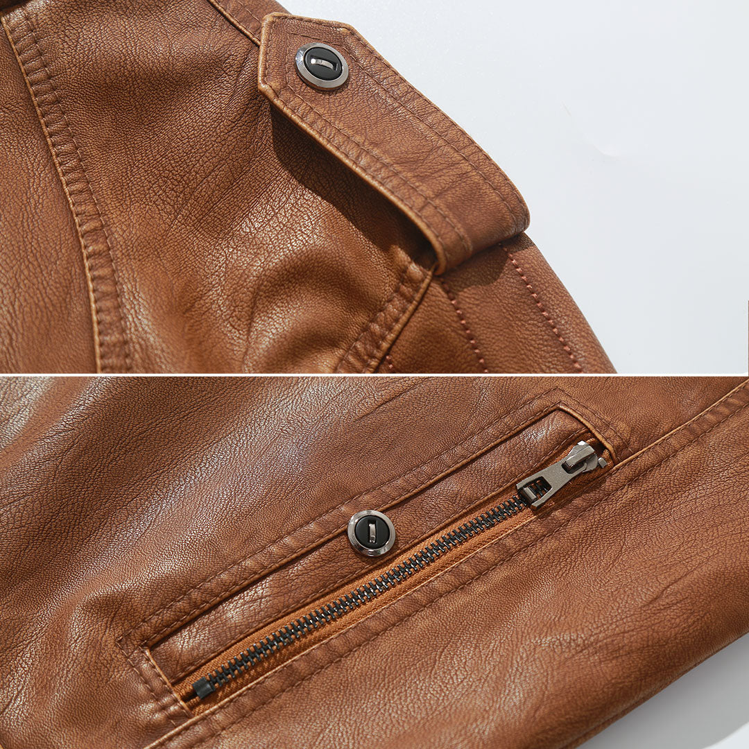 Biker Jacket z Fleece'u