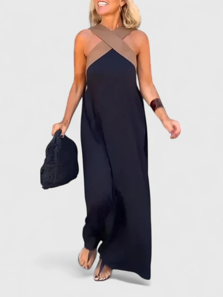 Evangeline™| Elegantní šaty s křížovým zadním dílem