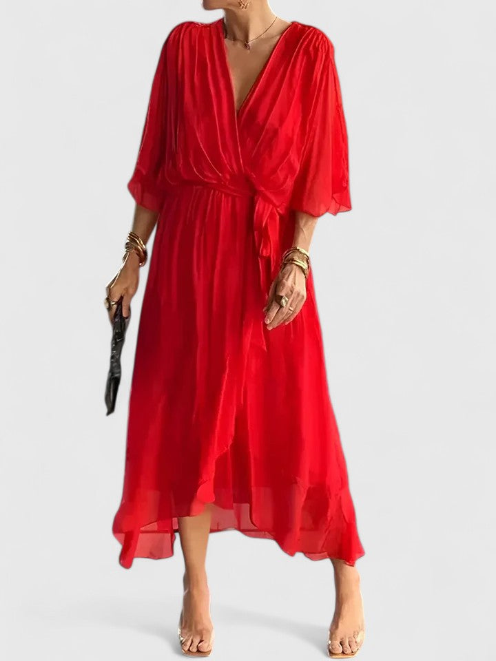 Nada | Elegantní šaty s V výstřihem