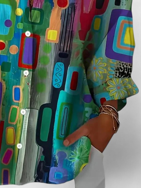 Růže™ | Elegantní geometrický vzor blůza