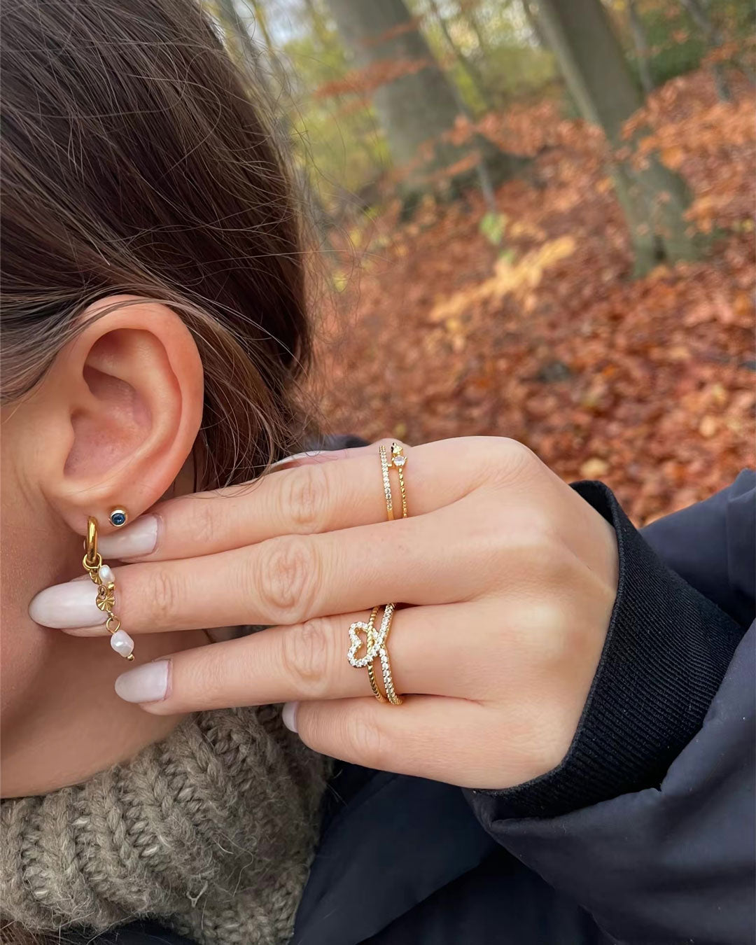 Lyannette | Náušnice Sunburst 18K Zlato