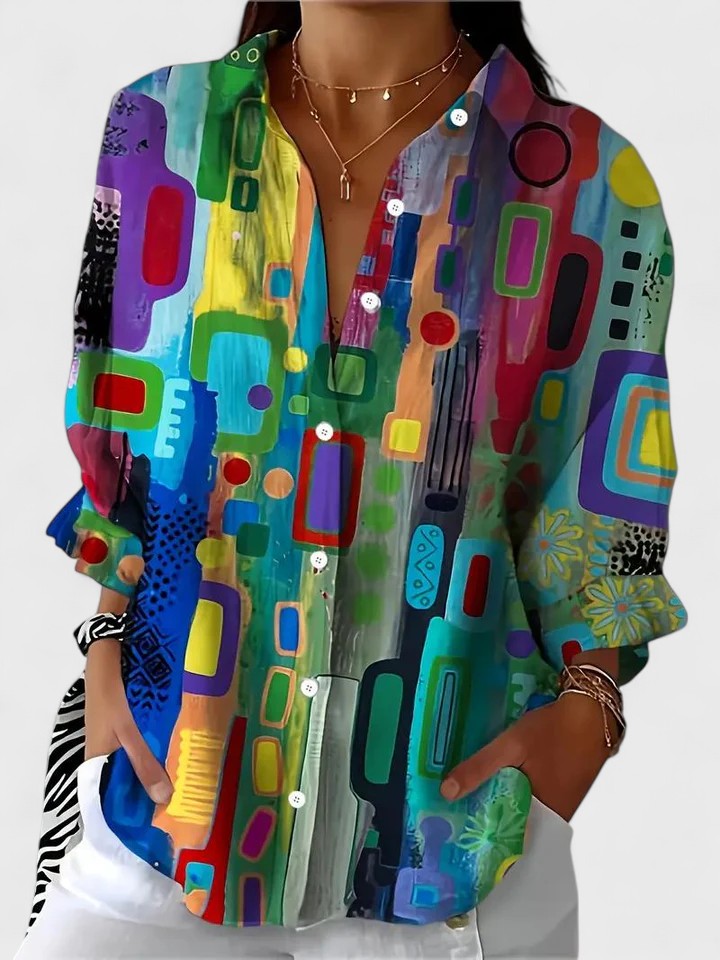 Růže™ | Elegantní geometrický vzor blůza