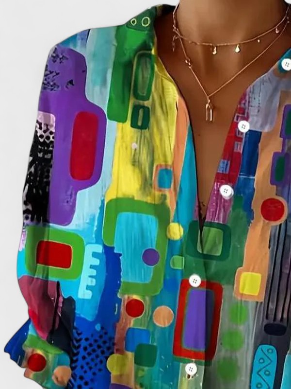 Růže™ | Elegantní geometrický vzor blůza